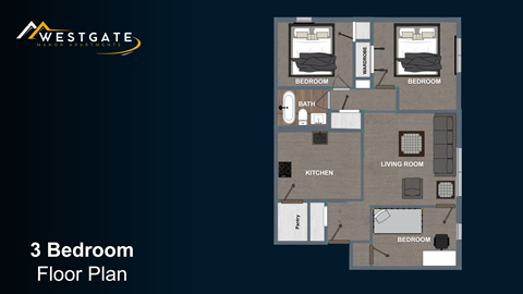 A 3 Bedroom Floor Plan for Westgate.
